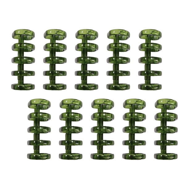 10x 5 anillos para encuadernación de hojas sueltas Cola anillos de libros 5 agujeros verde oscuro