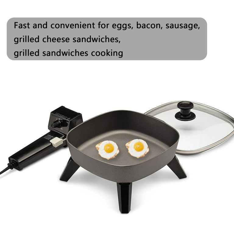  BSTY 6-in-1 Electric Multifunction Griddle with 4 Temperatures  Control, Nonstick Electric Skillet Clean Easily & Heat Preservation, 1200W Electric  Frying Pan with Removable Pan Used for Fire & Oven: Home 