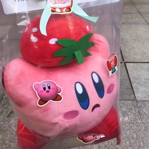 Kawaii Star Kirby Large Plush Strawberry Holding Doll Kirby Sweet Summer Collection Cute Pillow Doll Toys Hobbies Holiday Gifts