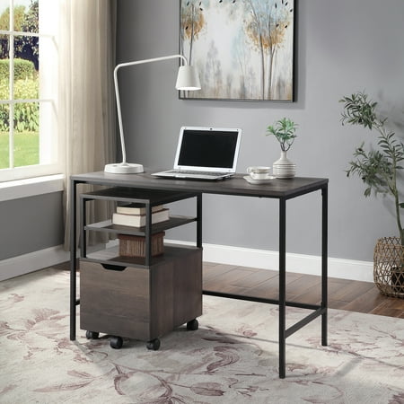 OSP Home Furnishings - Contempo Rectangular Office Table - Ozark Ash