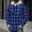 Blue, variant on LYSMORA Mens Plaid Button Down Hooded Shirt Long Sleeve Chest Pocket Casual Outdoor Hoodie Shacket