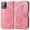 Pink, variant on Allytech T-Mobile REVVL 6 Pro 5G Flip Wallet Case, Luxury PU Leather [Butterfly & Flower Embossed] Magnetic Clasp Stand Case Built-in Card Slots & Cash Pocket, Shockproof Wrist Strap Case, Rosegold