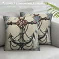 thumbnail image 3 of Chilfamy Navy Blue Nautical Throw Pillow Covers Coastal Anchor Rudder Beach Outdoor Throw Pillows Decorative Cushion Covers for Couch Bed Sofa Pillowcases,Multi-Size, 3 of 5