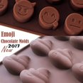 thumbnail image 5 of Emoji Chocolate Mold 2 PCS Emoticon Shaped Candy Making Molds Cute Silicone Baking Mold Ice Cube Tray Mini Pudding Gummy Maker (2 PCS Large Emoji) Xemadio WMZL-166-2, 5 of 5