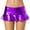 Purple#07, variant on Women's Layered Metallic Mini Skirts Low Waist Nightclub Dressing Skirts Solid Lightweight Comfy Performance Shiny Dance Clubwear Short Skirt