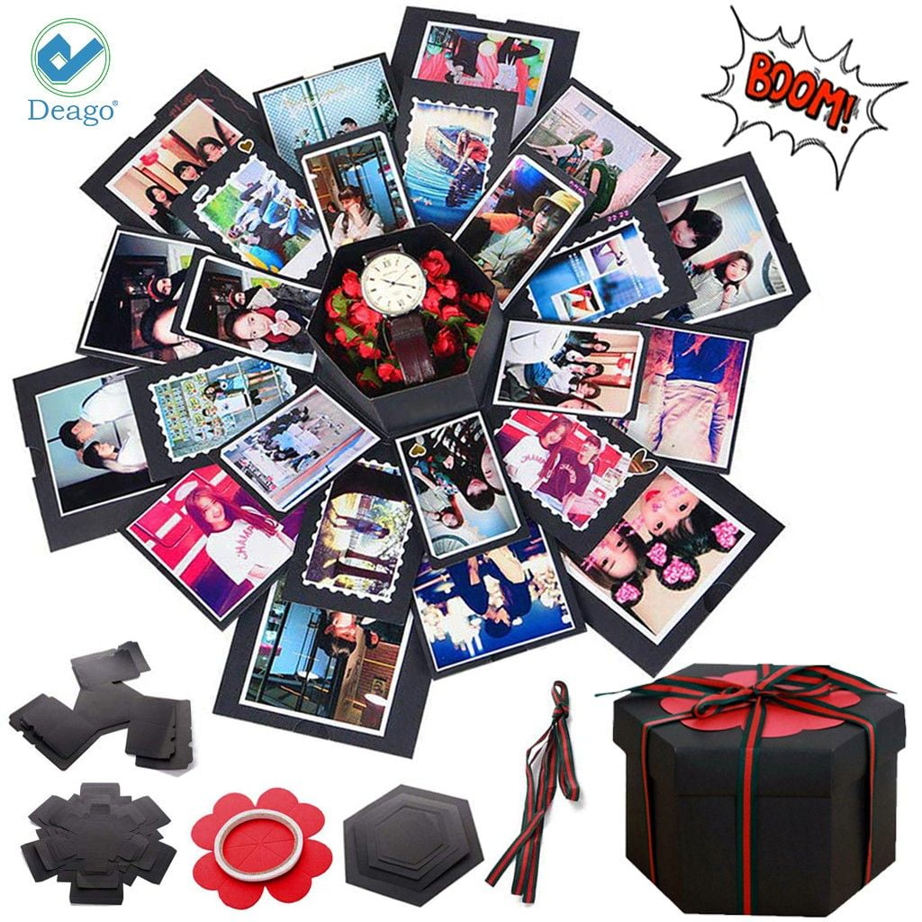 DIY Surprise Love Explosion Box Gift for Anniversary Scrapbook Photo Album #SF 