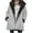 Gray, variant on Plus Size Zip Up Hoodies for Womens Pullover Fashion Winter Warm And Fleece Heavy Printed Hooded Jacket With Zipper Double Pockets