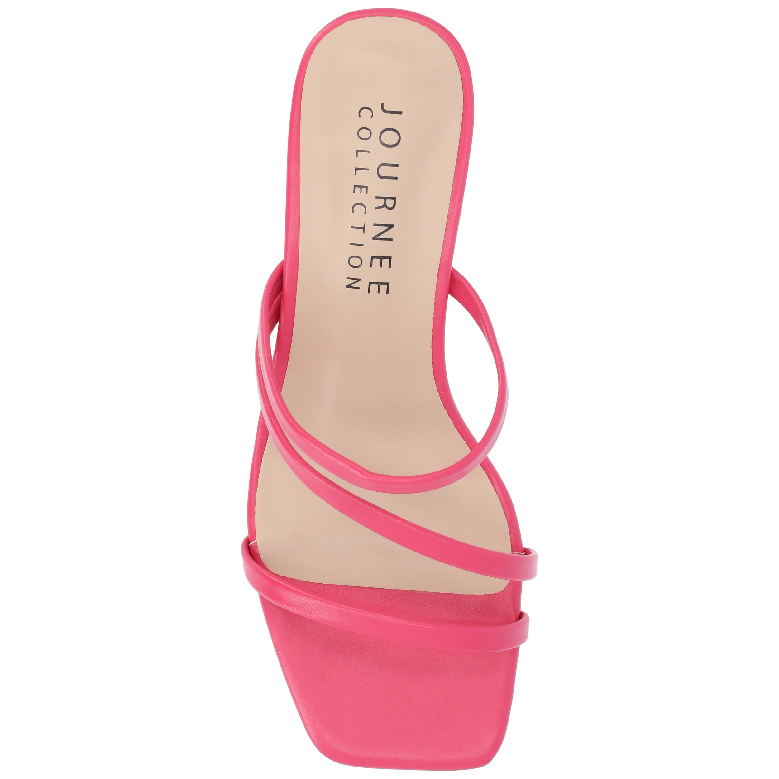 Journee Womens Takarah Crossover Strap Slip On Wedge Sandals