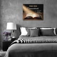 thumbnail image 2 of Ten Commandments Wall Art Vintage Scripture 10 Commandments Pictures Wall Decor God Bible Verses Canvas Prints Framed Modern Christian Painting Artwork for Church Living Room Office 16"x12", 2 of 6