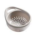 thumbnail image 2 of TAROFISH 1PC Double-Layer Colander Bowl 8.46 Inch Kitchen Strainer with Draining Basket for Pasta Fruits Vegetables Multi-purpose Food Storage Container,Grey, 2 of 5