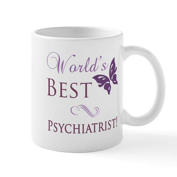 CafePress - World's Best Psychiatrist Mug - 11 oz Ceramic Mug - Novelty Coffee Tea Cup