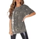 thumbnail image 1 of Promotional activities!Women's Fashion O Neck Short Sleeve Workwear With Pockets Printed Tops Summer Tops For Women, 1 of 7