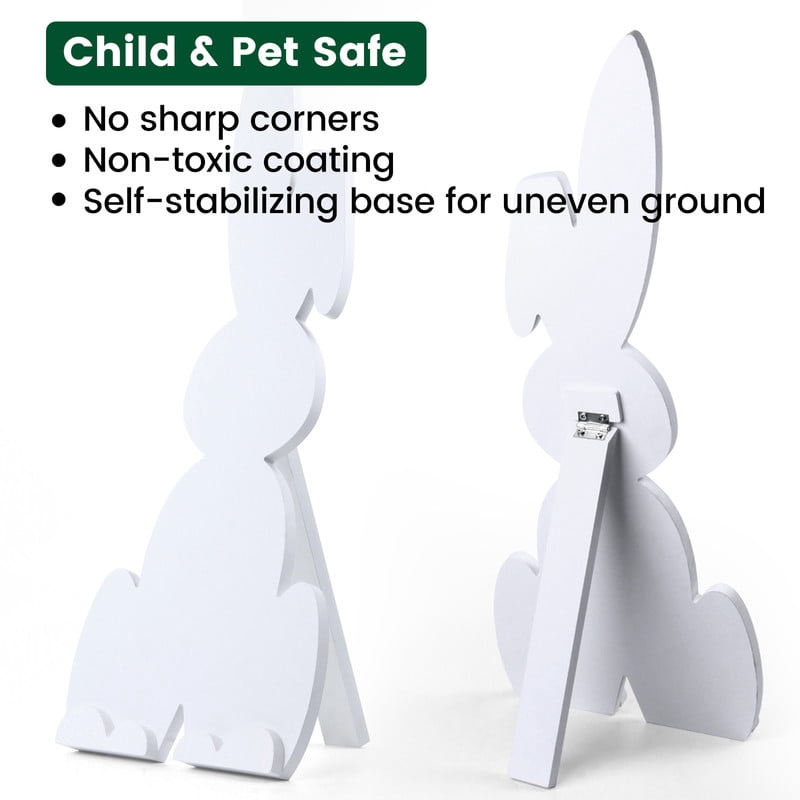 Active Mind Ltd Wood 22 Inch Large Easter Bunny Paper Cardboard Cutouts 2 Pack
