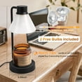 thumbnail image 3 of Luniquz Candle Warmer Lamp, Electric Candle Lamp Warmer, Candle Melter with Adjustable Heat & Time,Candle Warmer Lamps Scented Wax for Home Decor with 2 Bulbs, Black, 3 of 8