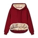 thumbnail image 1 of Puntoco Mujer Invierno Cálido Felpa Sólido Bolsillo Manga Larga Tops Sudadera Con Capucha Puntoco Puntoco-3333, 1 of 5