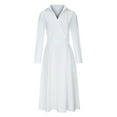 thumbnail image 4 of RYDCOT Fall Maxi Dresses for Women 2023 Casual Loose Fit Long Sleeve Waist Turn-Down Collar Shirt Dresses for Women 2023 Trendy Sale or Clearance, 4 of 6