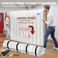 thumbnail image 2 of King / Super King Mattress Vacuum Bag for Moving, Vacuum Seal Bag for Memory Foam or Latex Mattress, Mattress Compression, Storage for Returns, and Moving, 2 of 6