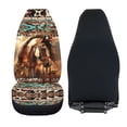 thumbnail image 5 of Jeiento Southwest Aztec Horse Car Seat Covers Breathable Front Seat Covers Easy Installation Interior Auto Accessories Universal Fit Most Cars SUV, 5 of 7
