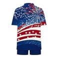 thumbnail image 5 of Guluxicc 2 Piece Outfit Sets for Women 4th of July Short Sleeve Cardigan Matching Shorts with Pockets Casual Beach Sets for Summer Holiday, 5 of 5