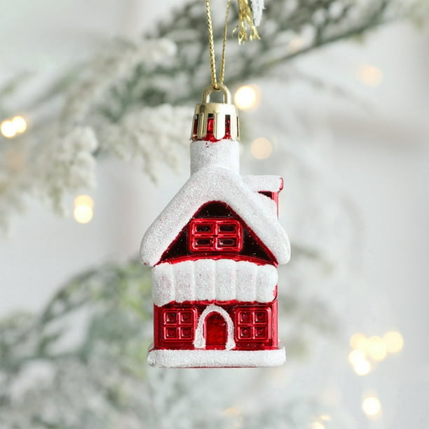 Adornos navideños indestructibles - 2 juegos de bolas colgantes de plástico rojo • Decoraciones irregulares con colgantes que caen • 4 tamaños para árbol y fiesta
