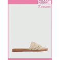 thumbnail image 3 of Destination Collection Women Braided Detail Single Band Open Toe Comfortable Vacation Summer Outdoor Beige Fabric Flat Sandals, 3 of 5