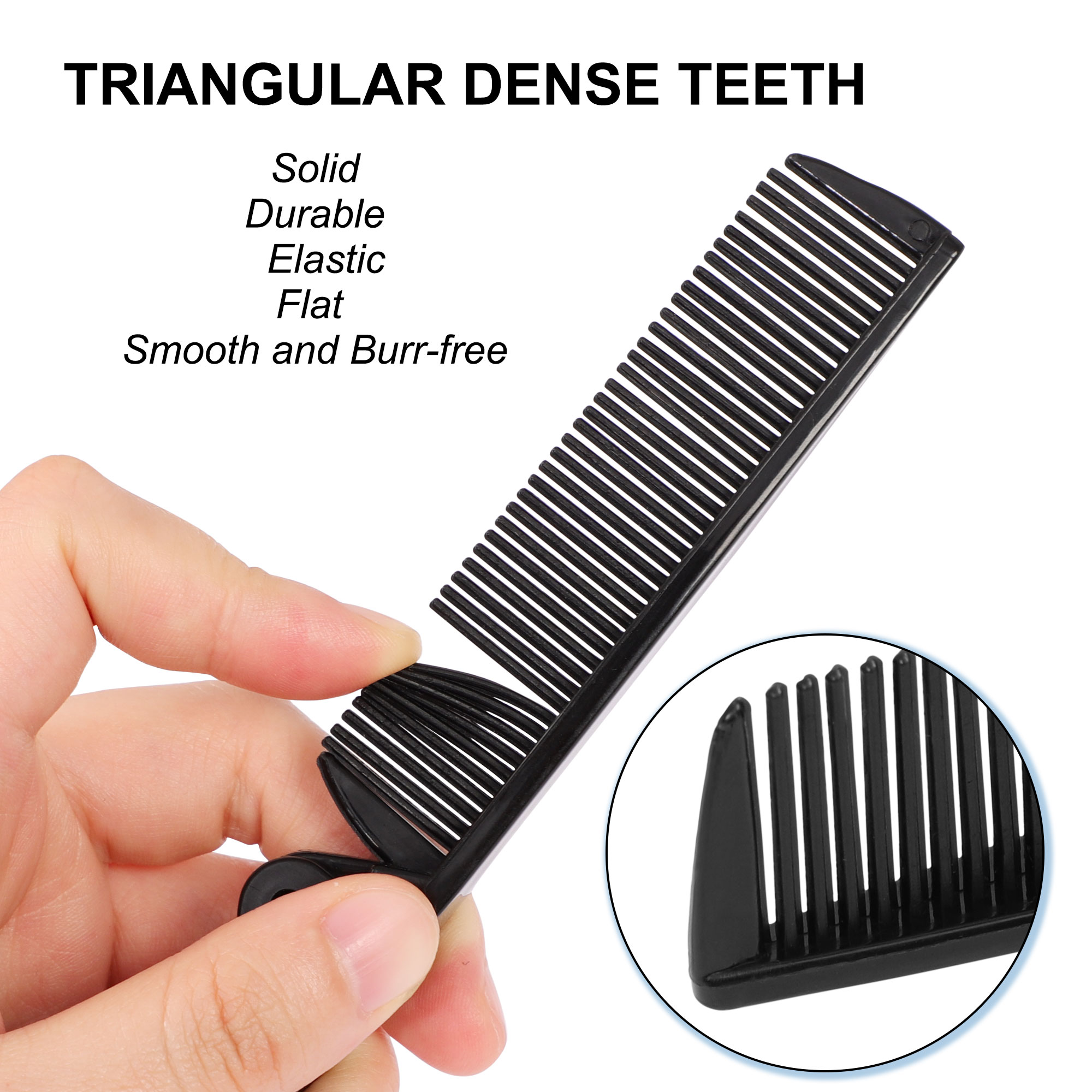 Unique Bargains Folding Hair Brush Travel Double Headed Anti-Static Comb for Women Men