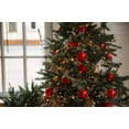 thumbnail image 4 of 34 PC Christmas 1.5" Ball Ornaments. 5 Assorted Style, Small Shatterproof Xmas Decorations for Christmas Tree, Home Holiday, Wedding Party. Tree Ornaments with Hooks Included. (Red), 4 of 7