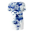 thumbnail image 4 of ZVAVZ Cute Tops for Women Long Tunics for Women To Wear with Leggings Round Neck Short Sleeve Flowy Shirts Plus Size Graphic Print Tops Blouses & Button-Down Shirts, 4 of 6