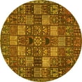 thumbnail image 1 of Ahgly Company Machine Washable Indoor Round Persian Yellow Traditional Area Rugs, 5' Round, 1 of 4
