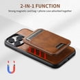 thumbnail image 6 of Decase Detachable Wallet Case for Apple iPhone 15 Pro Max,Premium Business Style Magnetic Leather Phone Shell With Multi-Viewing Card Stand Support Wireless Charging,for iPhone 15 Pro Max - brown, 6 of 6