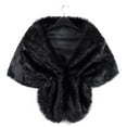 thumbnail image 2 of Lolmot Shawls and Wraps for Evening Dresses 1920 Faux Fur Shawl Wrap Stole Shrug Winter Bridal Wedding Scarf Wrap, 2 of 4