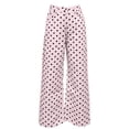 thumbnail image 5 of Women's Polka Dots Straight Leg Jeans Vintage Denim Pants Color Pink Size L, 5 of 6