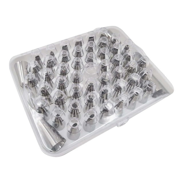 JJKBVCLO Ensemble de Buses en Acier Inoxydable Outil de Moulage de Fleurs Extrusion de Beurre Buse de Cuisson 52 Têtes Ensemble Durable