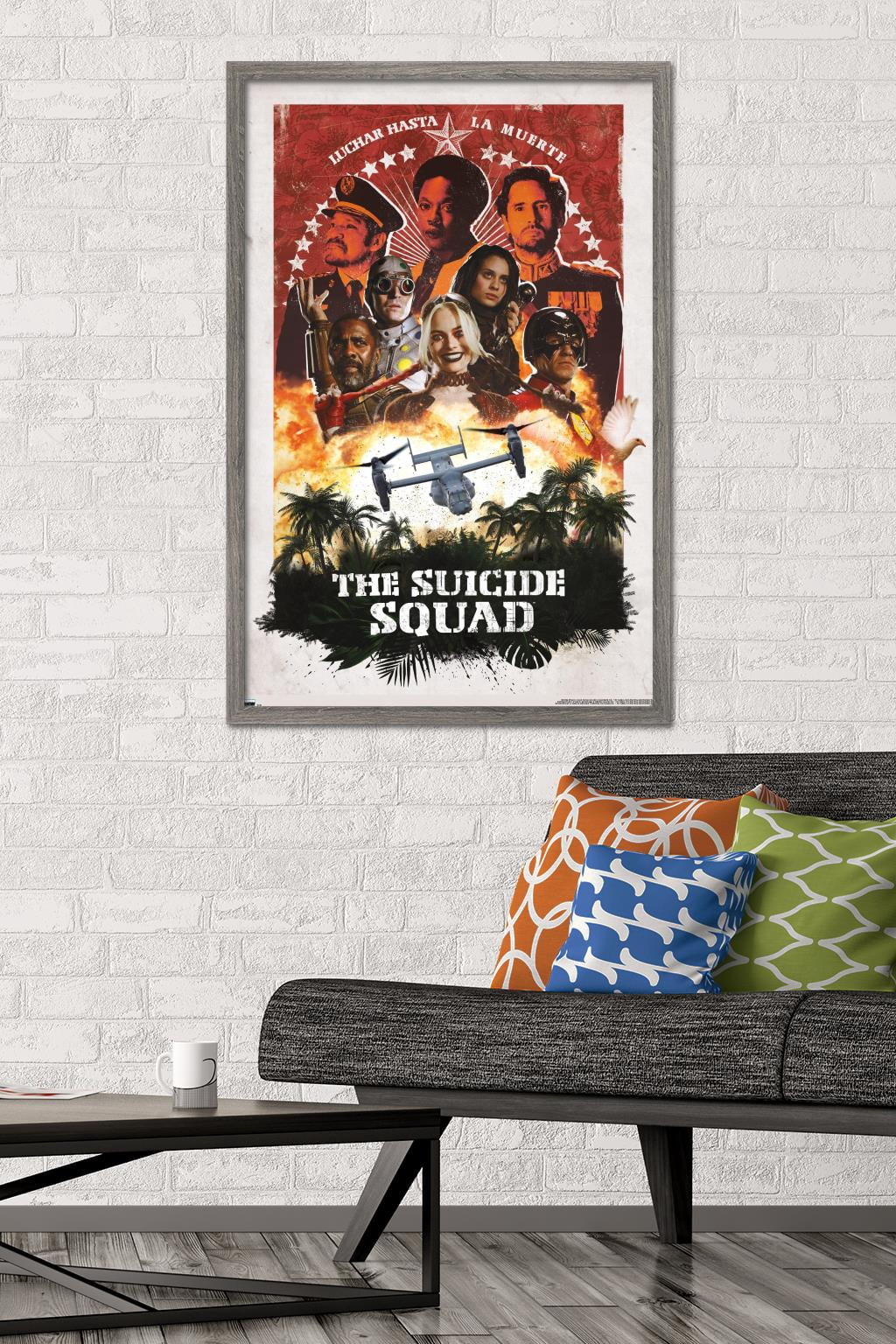 DC Comics Movie The Suicide Squad - Plane Group Wall Poster, 22.375" x 34", Framed