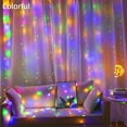 thumbnail image 3 of 2 cortinas De Luz Led RGB Multicolor 3x3 Metros Para Decoración 300leds Con Control, 3 of 5