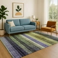 thumbnail image 7 of Addison Rugs Mayfield Premium Machine Washable Transitional Stripes Aloe Rectangle Rug, 8' x 10', 7 of 7