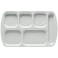 thumbnail image 2 of G.E.T. 6 Compartment School Cafeteria Tray, Right Handed, 10" x 15", White (4 Pack), 2 of 2