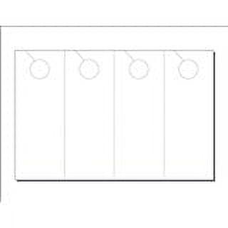 Door Hangers, Print-Ready, 3.25" x 8.5", 4-UP on 8.5" x 13" White 67-lb Vellum, Perfed for Separation with 1" Holes - 250 Sheets