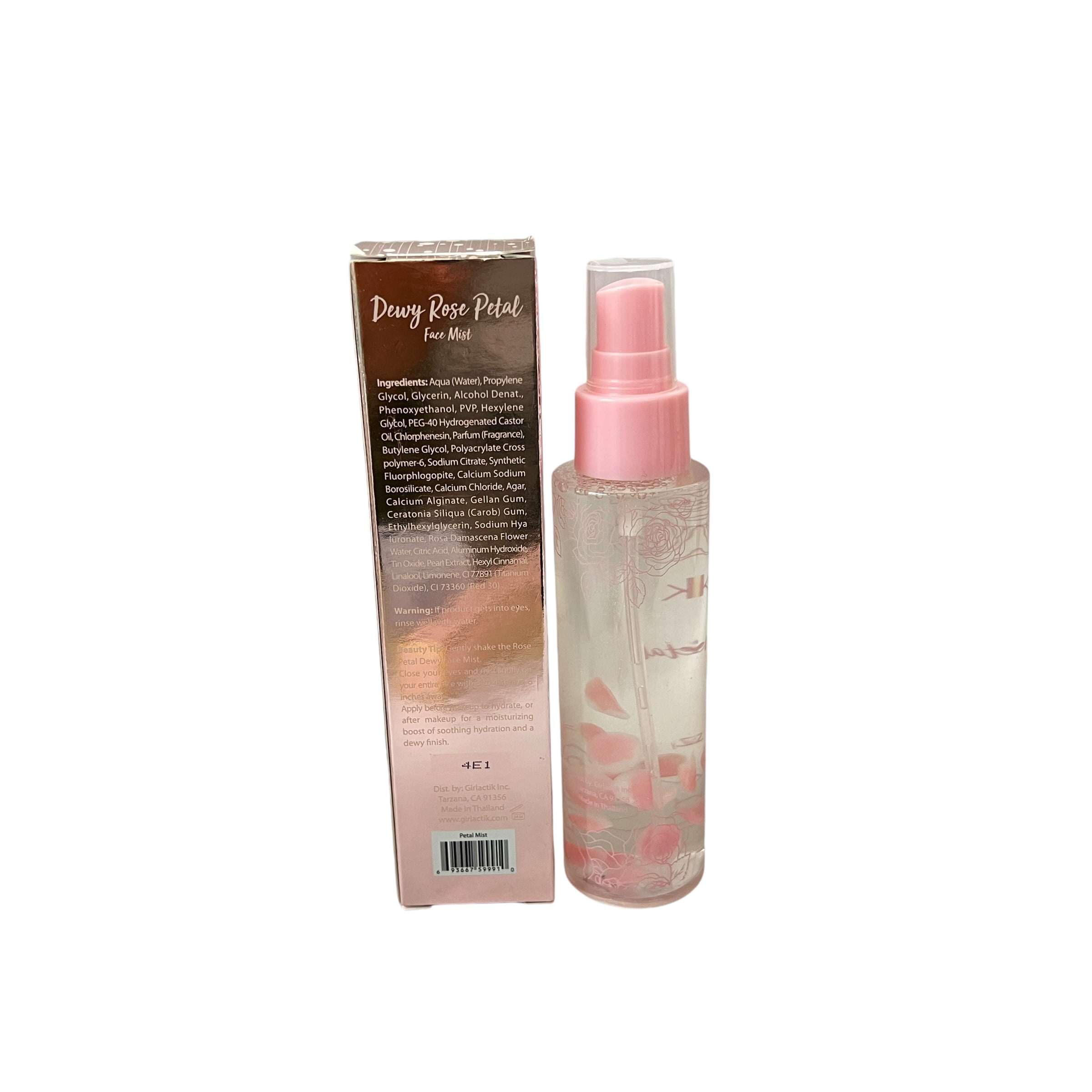 Girlactik Dewy Rose Petal Face Mist 100ml 3.3 fl oz