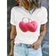thumbnail image 1 of Valentine'S Day Heart Lock Printed Stylish And Fun Short-Sleeve Polyester Holiday Casual Loose Regular Fit T-Shirt for Women in Plus Sizes for Spring And Summer For Adult, Men, Women, Teen, Teenager,, 1 of 5