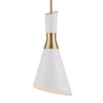 thumbnail image 3 of Uttermost 1-Light Contemporary Metal Mini Pendant in Brass/White Finish, 3 of 7