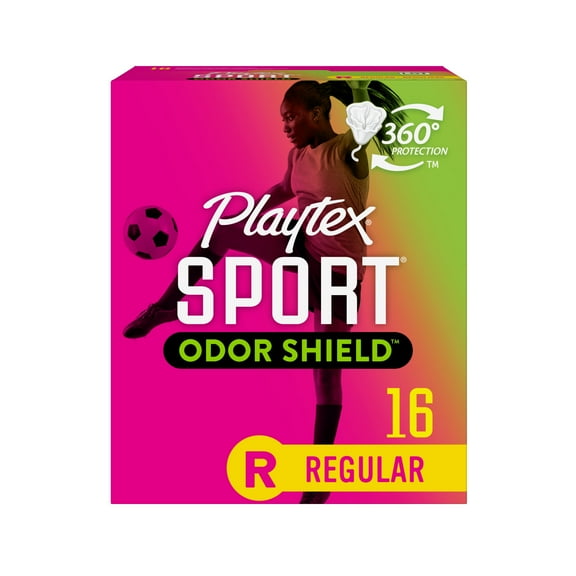 Playtex Sport Odor Shield Tampons, Regular, 16ct