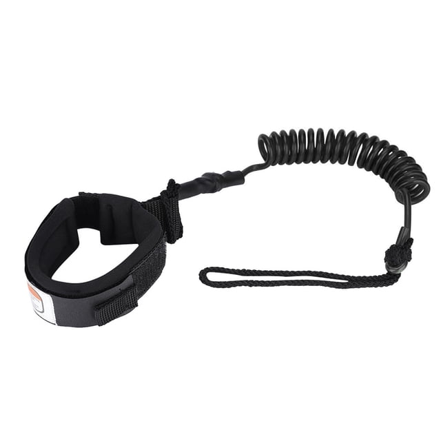 DEWIN Correa para Tabla de Surf, Correa en Espiral Cuerda para Pierna Stand Up Paddle Board 5mm Resorte en Espiral Pierna Cuerda para Pie Correa de Surf para Tabla de Surf(Negro)