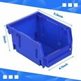 thumbnail image 2 of 24 Pcs Storage Bins Parts Racks, Wall Mounted Tool Storage Bins, Plastic Stackable Garage Storage Bin Organizer for Screws Bolts Nuts Nails Beads Small Hardware Parts Storage Men Gift Tools, 2 of 7