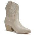 thumbnail image 4 of Soda “BLAZING” Women's Western Ankle Boots, Stitched, Pointed Toe, Low Heel - Bone - Size 6, 4 of 4