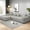 Light Gray - L, variant on LUCKHAO L Shaped Modular Modern Compressed Sofa,Comfy Fluffy Couch with Deep Seat ,108" High Resilience Soft Cloud Couches