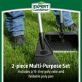 thumbnail image 5 of Expert Gardener 2-Piece Fiberglass Handle 15-Tine Poly Rake and Folding Pan Set, Gray, 5 of 19