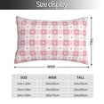 thumbnail image 2 of Fuzoiu Plaid Heart Print Pillow Case with Hidden Zipper,Pillow Covers,Soft and Comfortable Pillowcase-14"x20", 2 of 6