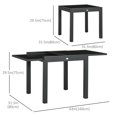 thumbnail image 2 of Table à Manger d'Extérieur Extensible - Table de Patio en Aluminium Noir et Verre Trempé, 63 Pouces / Parfaite pour les Réceptions dans la Cour Arrière, la Terrasse et le Jardin, 2 of 7