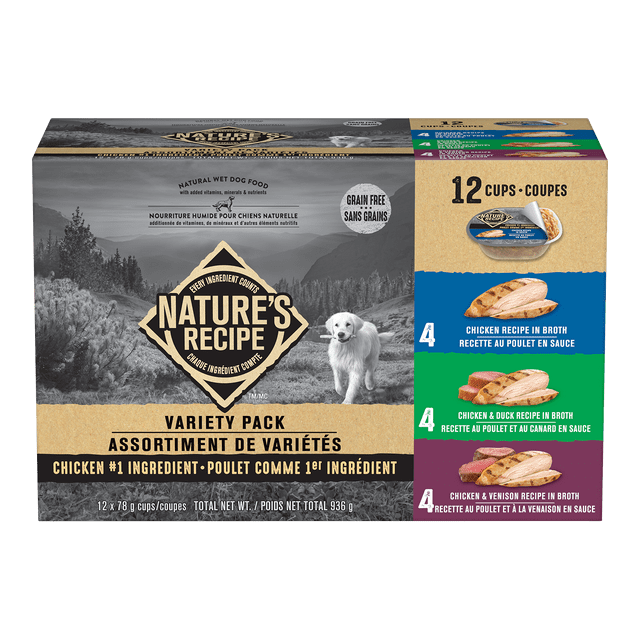 Natures Recipe Wet Dog 12 Count Variety Pack